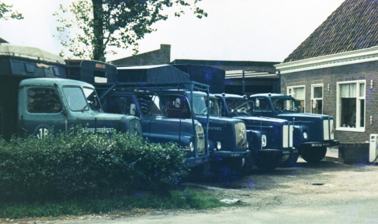 Multiple delivery trucks
